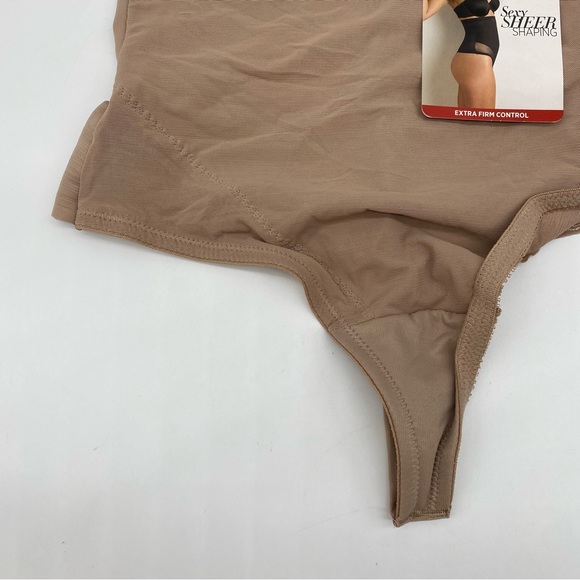 Miraclesuit Sheer Extra Firm Shaping High Waist Thong Stucco XL (Women's 14-16) - Picture 7 of 9